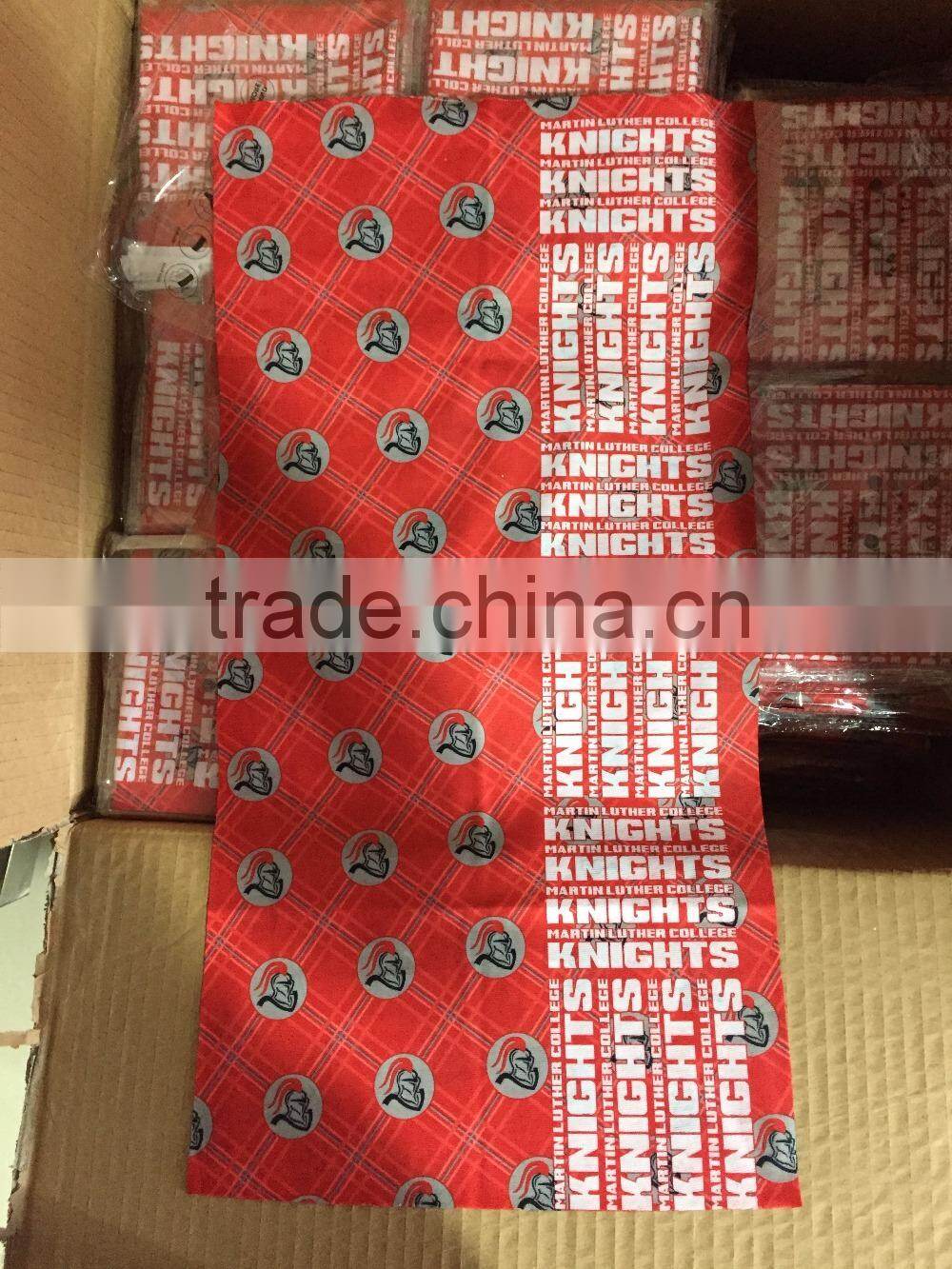 Fluorescent yellow with Black Custom Logo Bandana