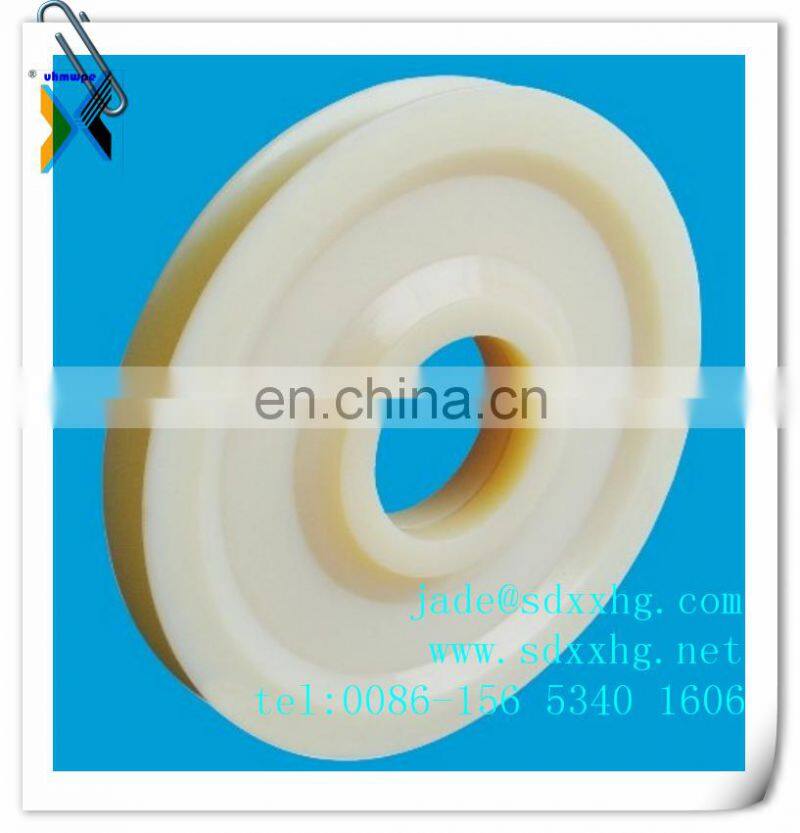 plastic sprocket wheel idler pulley / Custom UHMW PE Plastic Cable Pulley
