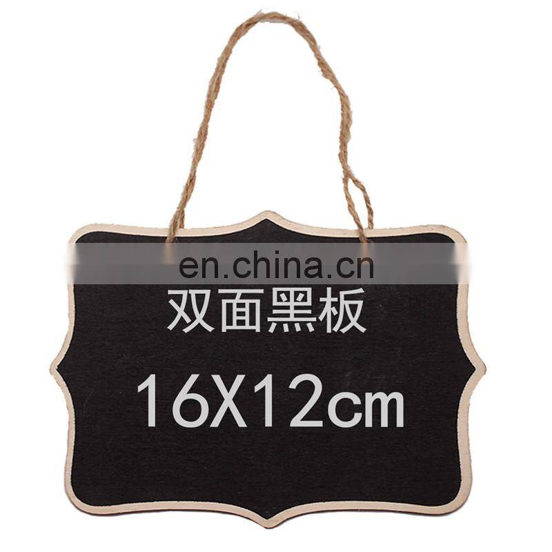Wholesale creative wooden double side blackboard can be hung message board children creative gift