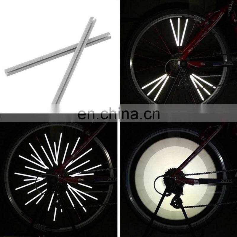 Bicycle Wheel Spoke Light Reflector Reflective Mount Clip Tube Light Warning Strip