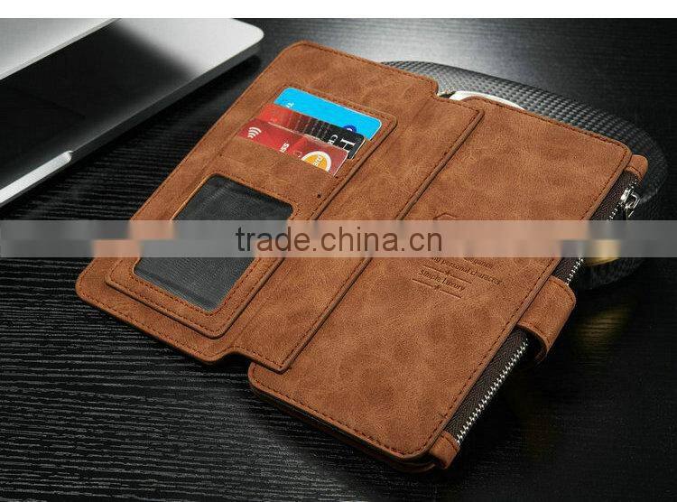 best sale genuine leather for Samsung NOTE 5 case, for Samsung NOTE 5 detachable wallet case