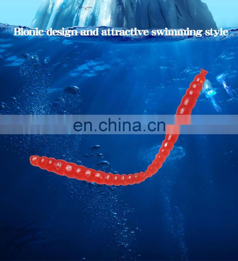 6cm 0.3g  bulk high quality Plastic Rubber Worm Swim bait soft fishing worms bait earthworm lure