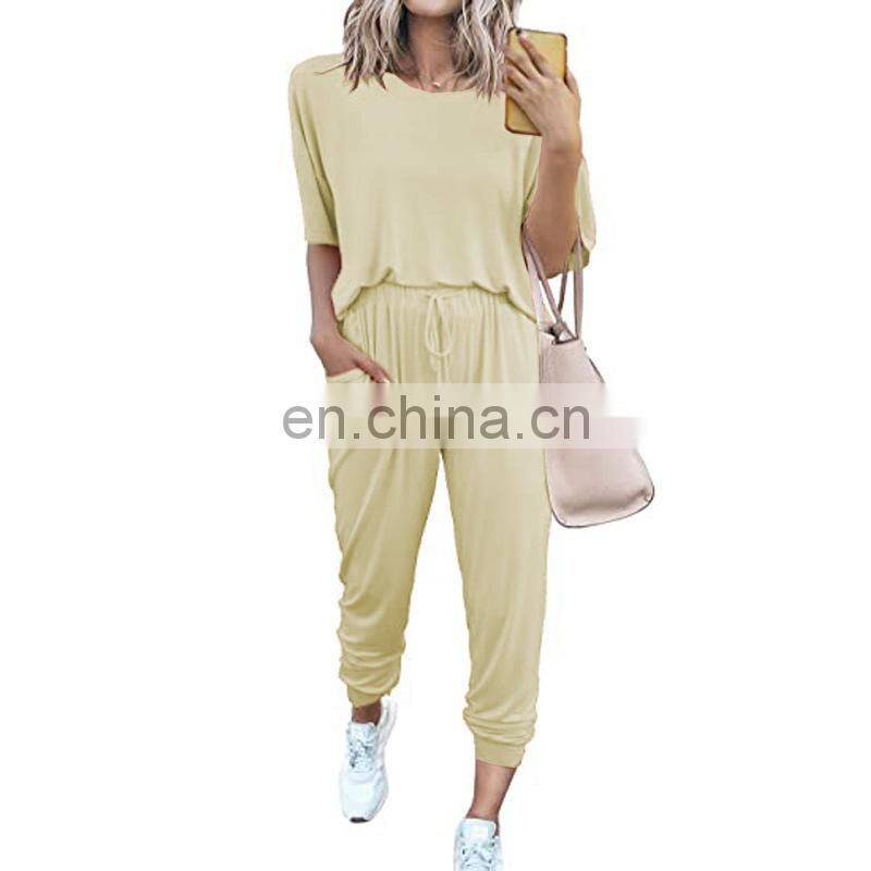 New Products 2021 Ladies Long Sleeve Bodysuit Jumpsuit 3 Piece Set Ladies Stacking Jogging Set