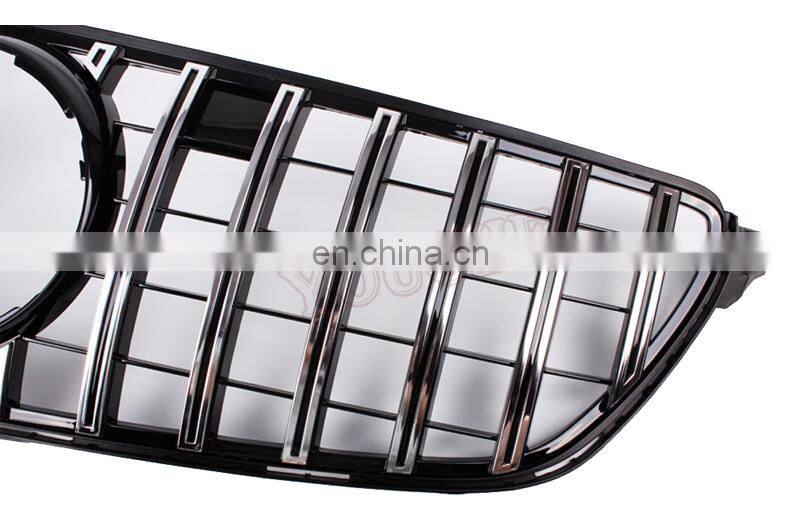 GT style ABS front grille mesh hood for Mercedes Benz GLE class W166 4 door SUV 2016-2019