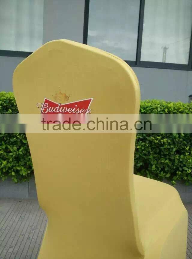 Logo print luggage spandex chair cover wedding