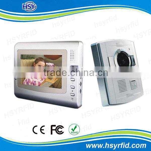 Handfree audio video CMOS camera security video door phones with keypad