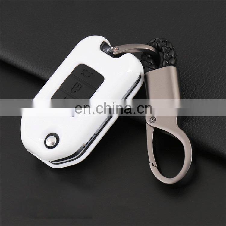 Custom Folding 3 Buttons Silicone Chain Ring Car Key Shell Cover For Honda ACCORD CIVIC ODYSSEY