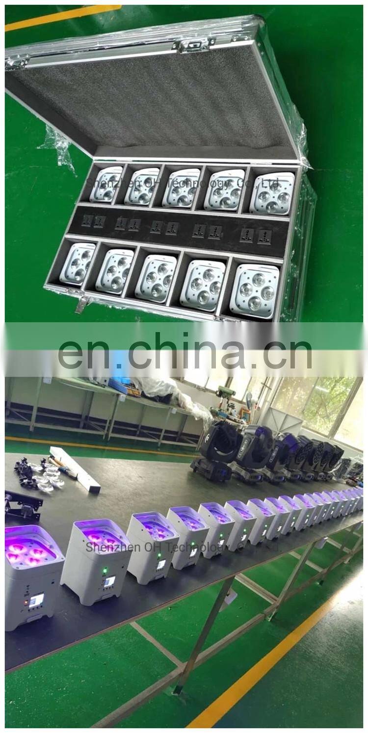 Wireless Battery Powered LED Uplight 6*18W RGBWA Disco LED Mini PAR Uplight