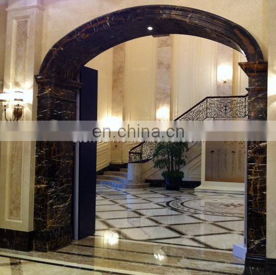 exterior arched marble stone door surround