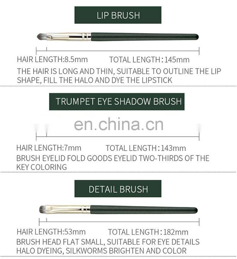 High Quality Green Makeup Brushes Custom Logo 14pcs  Make Up Brush Set Cosmetic kit