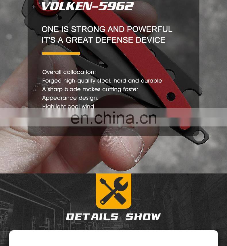 Outdoor Folding Knife Aluminum Alloy Handle Pocket Knife Jungle Survival Self-defense Portable self-defense Knife