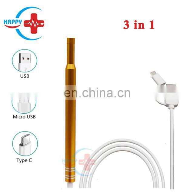 HC-G027B Medical USB/Micro USB/type-c digital Otoscope Ear ENT endoscope camera HD visual flashlight earpick