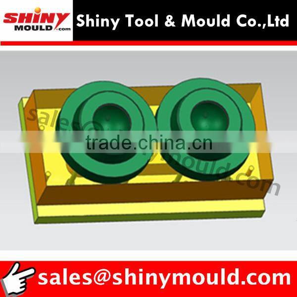 2 cavities plastic thin wall milk tea cup lid mould