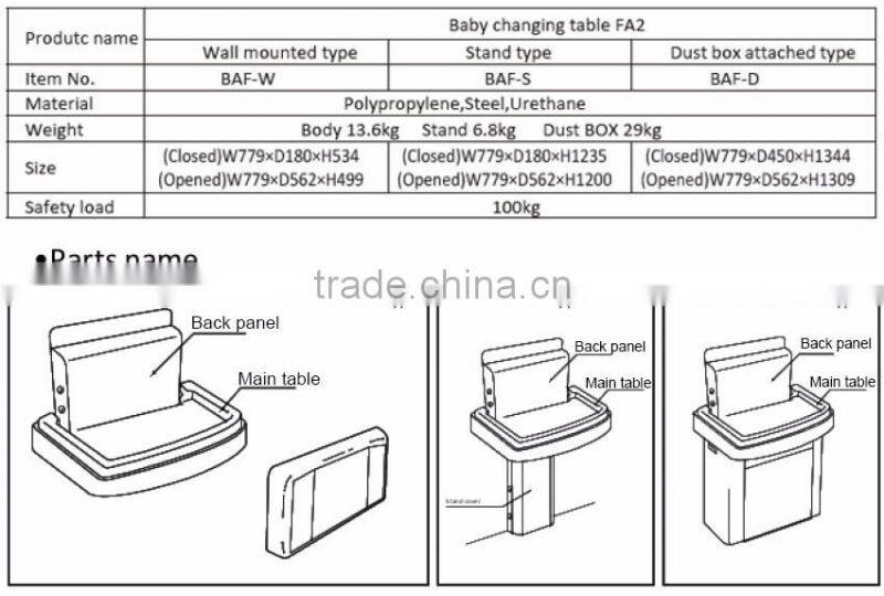 durable and Best selling sanitary ware toilet FA2 stand type made in Japan