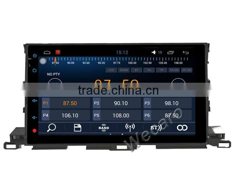 Wecaro WC-TH1022 10.2 inch android 4.4/5.1 car stero gps for toyota highlander car headrest dvd player 2014 + Wifi 3G Radio RDS