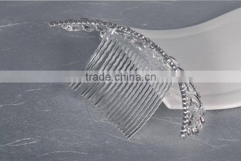Leaf Crystal Rhinestone Wedding Hair Comb Wholesale Bridal Hair Accessories