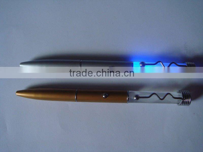 Promnotional items led flashing slim hang pen ,new products on china market led glowing slim hang ballpen