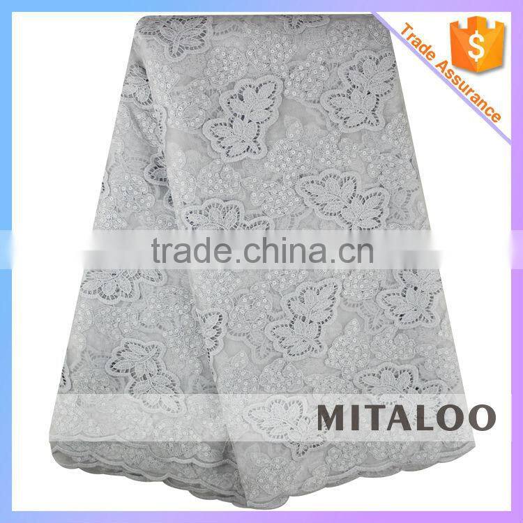 Mitaloo MOG0201 New Double Organza Lace Embroidered Fabric With Sequins