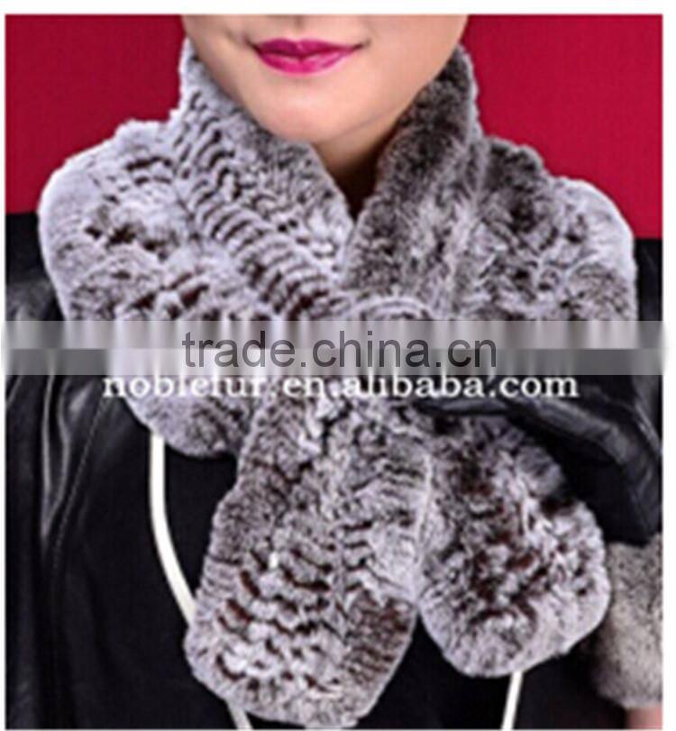 luxury 2015 new trends fancy rex rabbit fur pompon female Winter neckerchief
