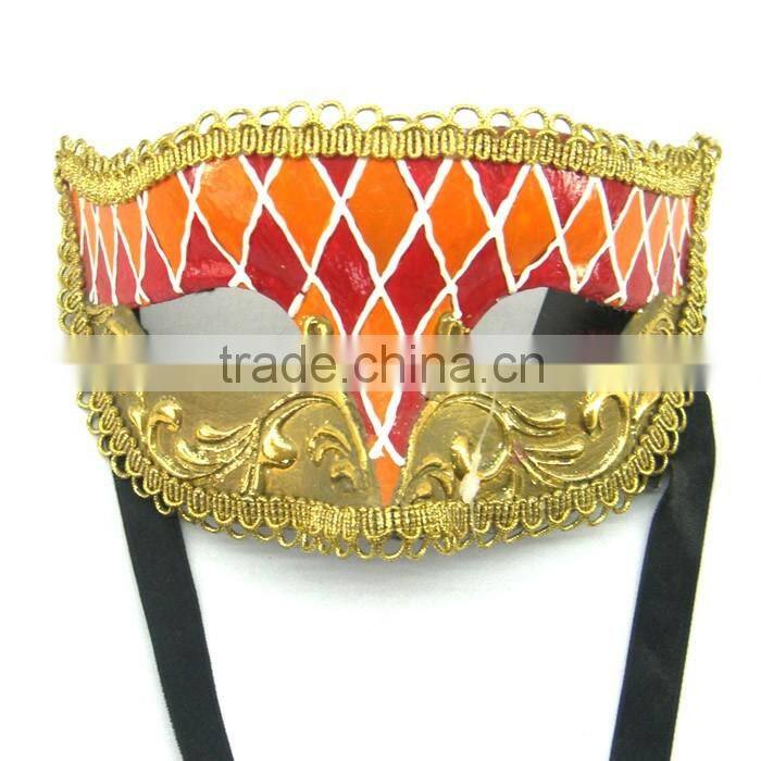 Custume Carnival Accessories HT-HF026 Plastic Half Face Party Eye Mask and Eye Mask satin