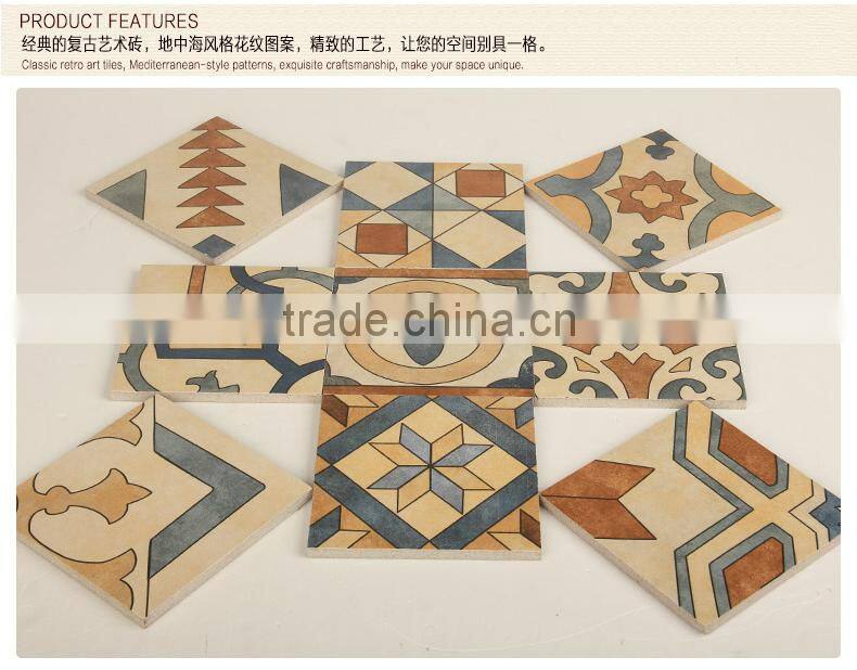 BATHROOM GLAZED CERAMIC vintage floor tiles