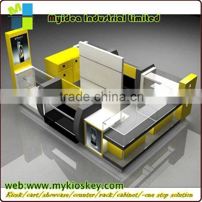 Wooden phone exhibiton booth,phone cabinet design