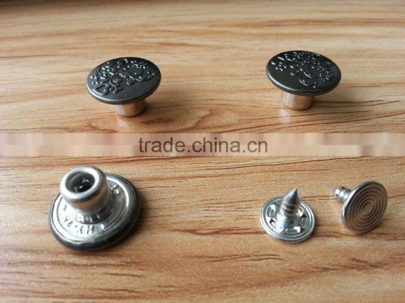Brass Material Jeans Tack Button --- J1530