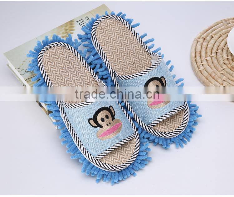 Household Cleaning Use Clean Felt Shoes Chenille Floor Cleaning Slippers With Supplier