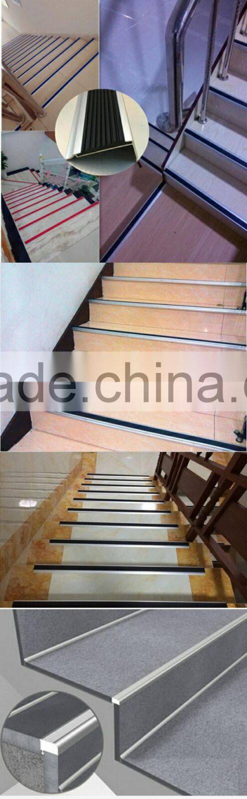 L shape aluminum floor stair nosing strips for indoor stair