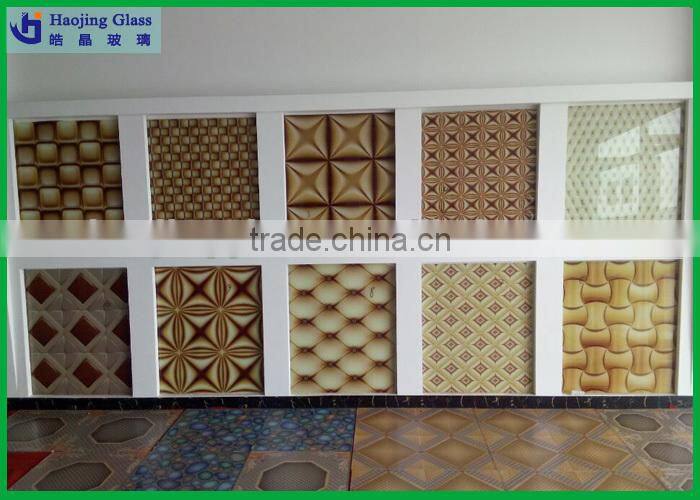 Haojing glass supplier 4mm 5mm 6mm spray painted glass