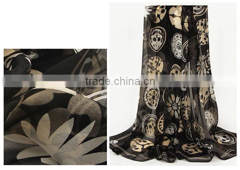 2016 hot sale digital print fashion silk scarf women's silk scarf shawl scarves