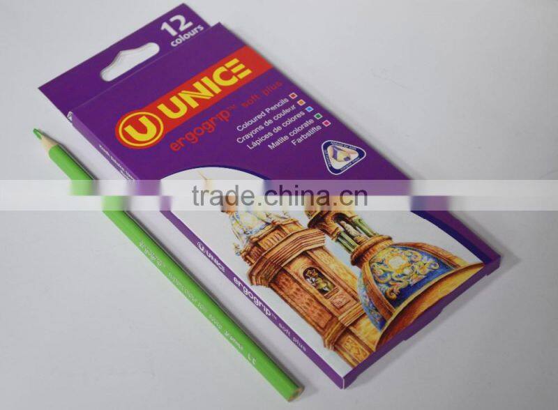 7" x 12pcs Wax Base Colored Pencil for Artist