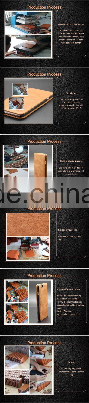 Cow leather case for iphone 6S with PC shell with card slots genuine leather black mobile phones accessories for iphone 6 case