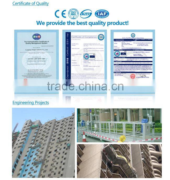 zlp800-B aluminium alloy the elevator platform / mobile hanging elevator platfrom for sale