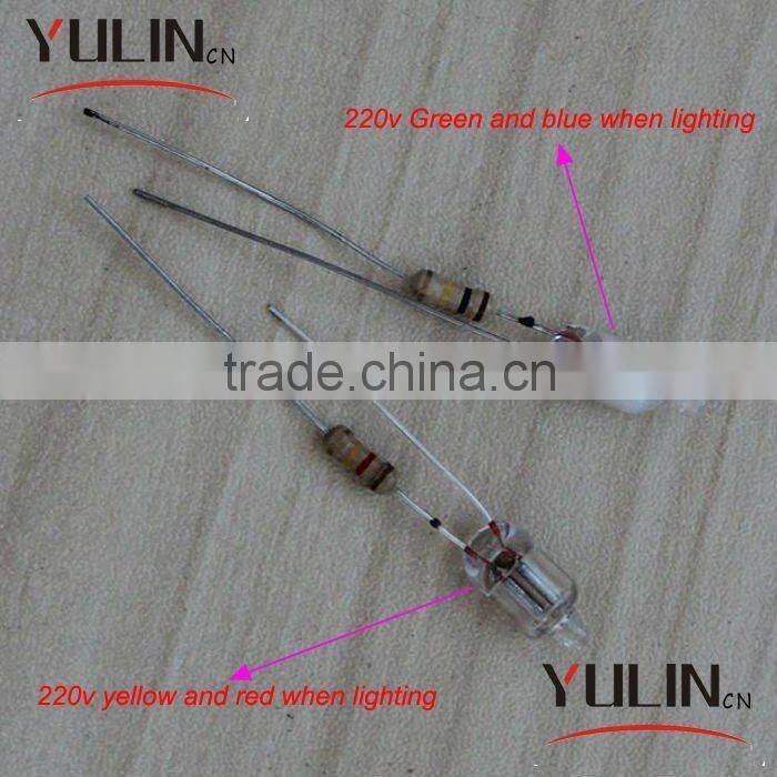 wholesale 100pcs/lot plastic 10mm 12v yellow indicator red led indicator light