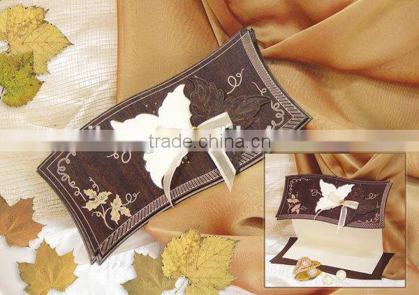 individuality wood wedding invitation rose card