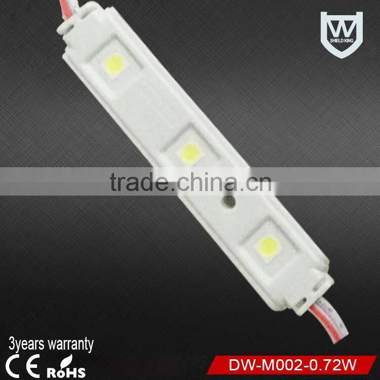 Super bright led lights 12v 24v 5050 smd led the lamp ce rohs smd 3 led module injection for taxi top advertising
