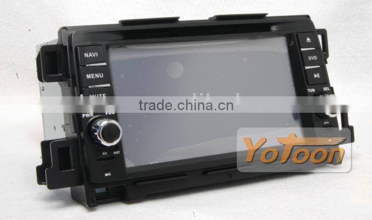 Car DVD GPS Player for Mazda CX-5, 7 inch PIP/12 languages USB/SD/BT/IPOD/AV-in/AUX/ back view/car logo/wallpaper