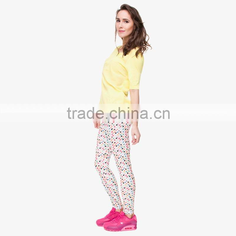 factory hot sale 3d digital full print indian girls wearing leggings fitness