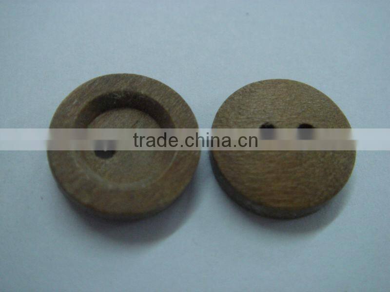 11mm natural 2 holes wooden button 2014 hot sale