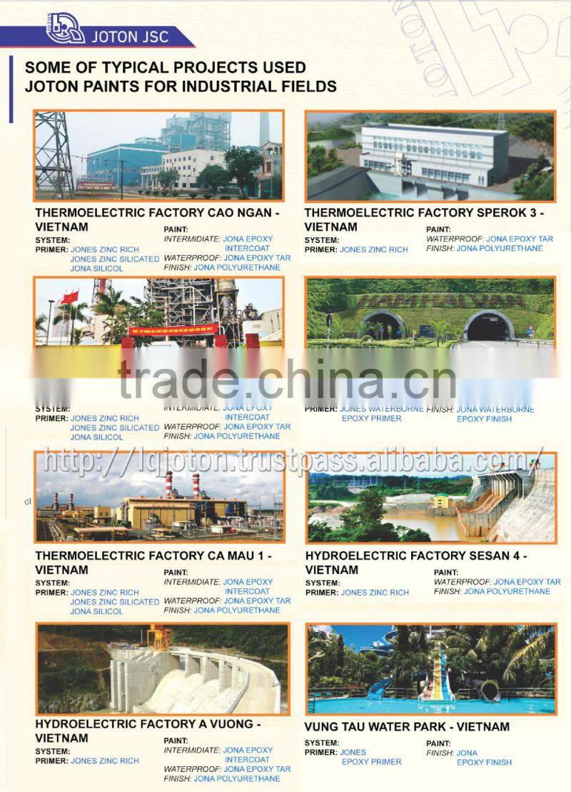 Excellent Epoxy Paint for Steel surfaces of Food Safety & concrete industrial floor, heat resistant, JIS Standard JONA EPO