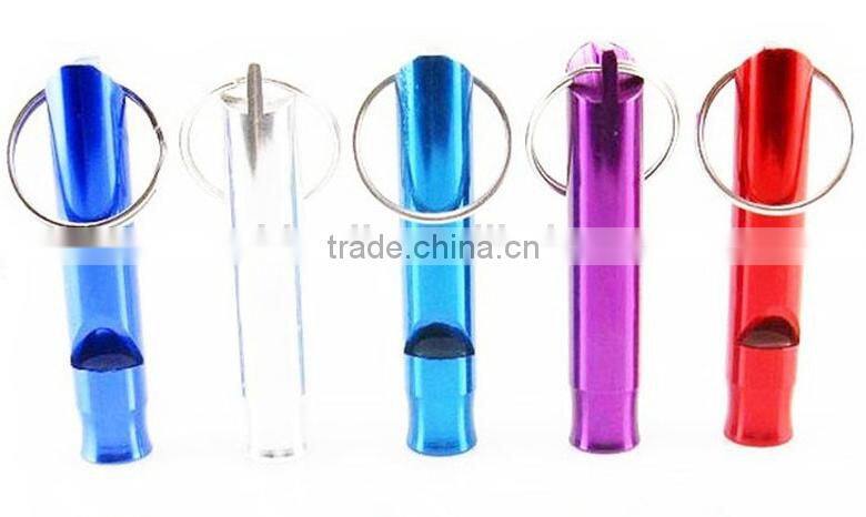 outdoor camping high DB survival emergency whistle with keyring