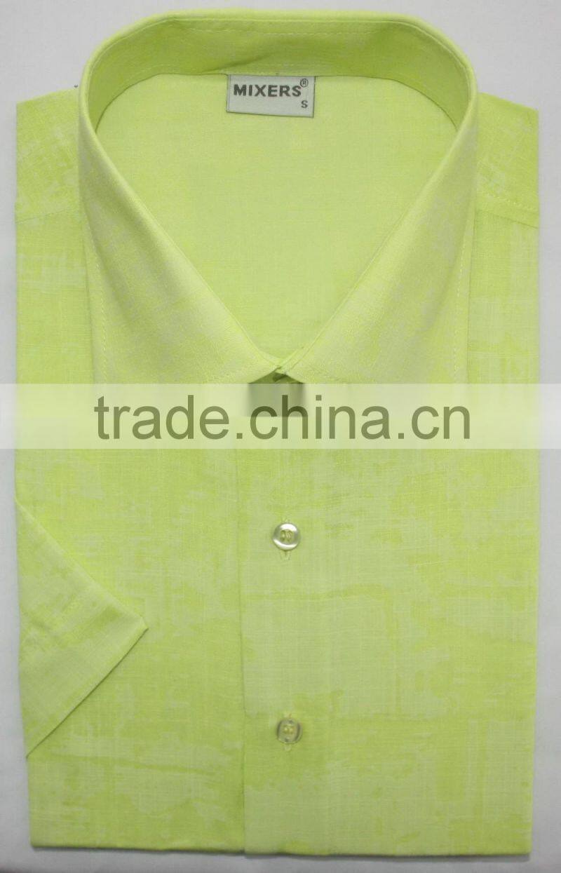 2016 fishionable solid color mens short sleeve shirts in causal style