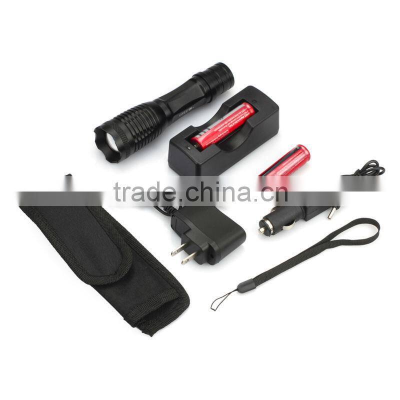 XM-L T6 2000 Lumen 18650 Battery Charger Rechargeable Torch LED Flashlight
