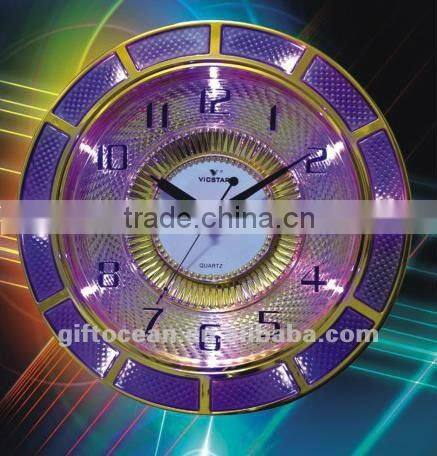 Noble LED light analog wall clock, hotel LED wall clock