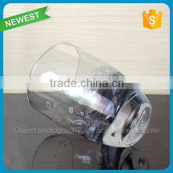 Hot sale thick bottom wine glass cup wholesale egg shape wine tumbler customed logo wine glass cup