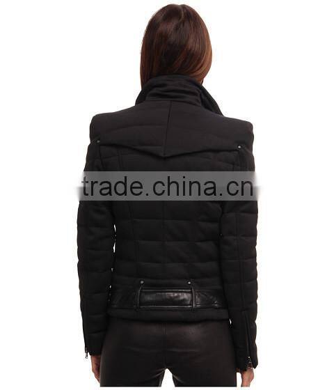 Short Quilted Coat With Belt women coat