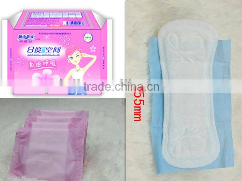 Non-woven Ultra Thin Lady Anion Sanitary Pad (OEM),ultra thin panty liner