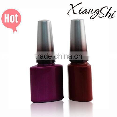 10ml Flat Gel Nail Polish Glass Bottle With Aluminum Cap And Brush