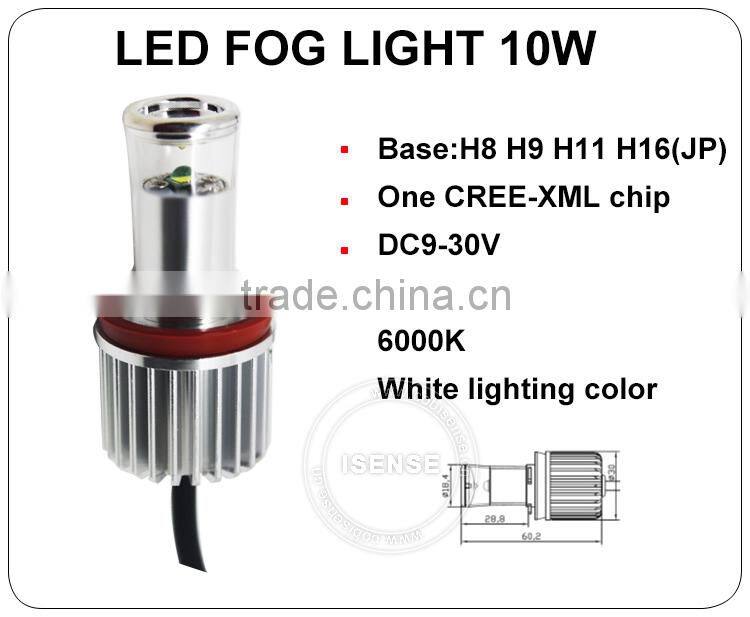 New technology! Dual color fog light 1200LM H8 20W cr-ee led auto headlight